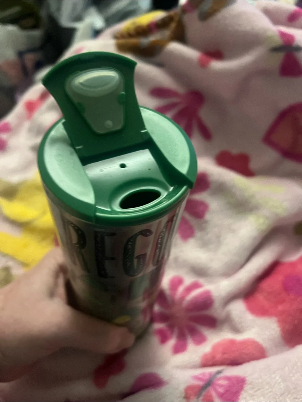 Starbucks Silver Stainless Travel Tumbler with Green Accents